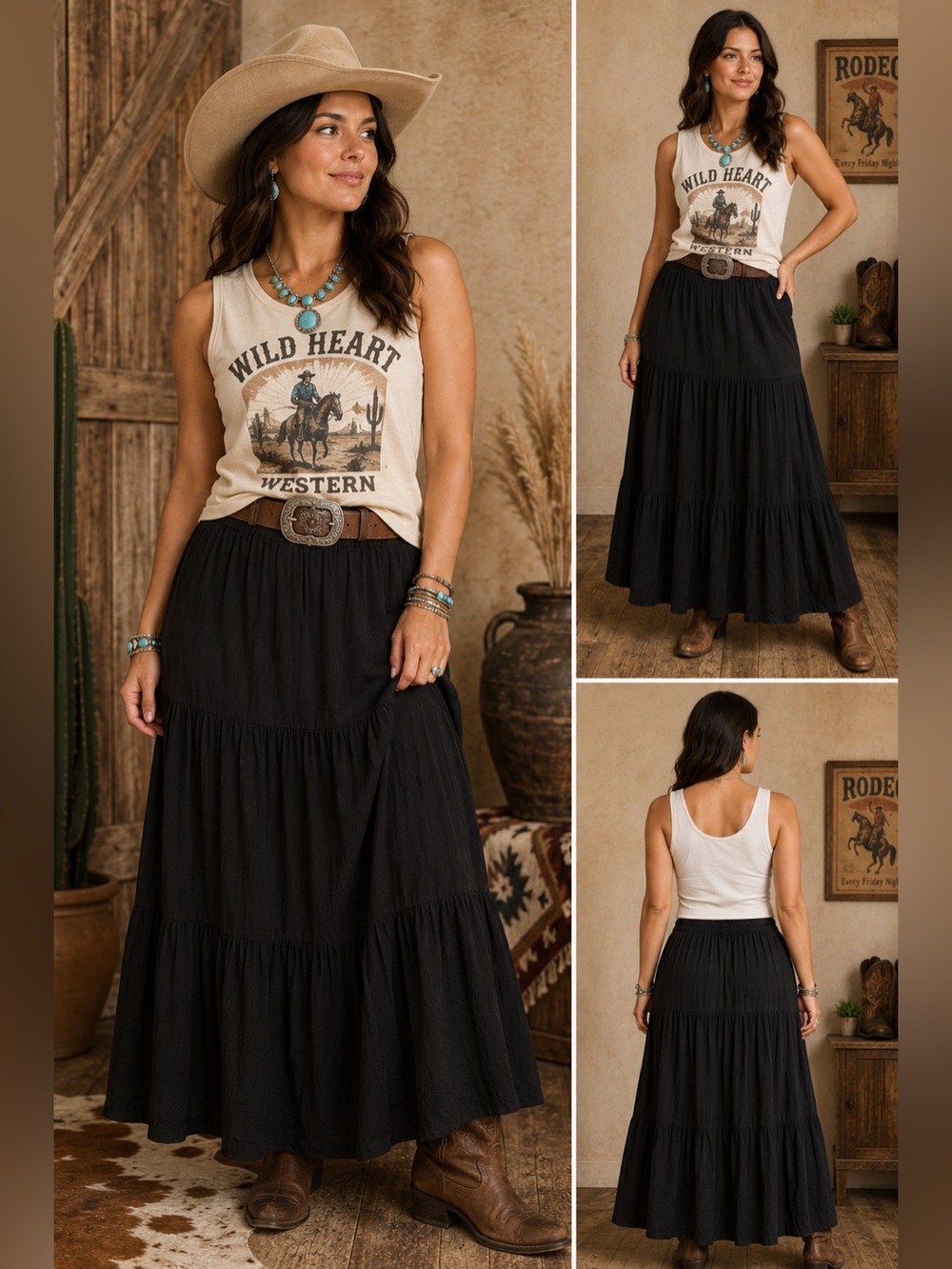 Diamond L Ranchwear Prairie Maxi Skirt XS